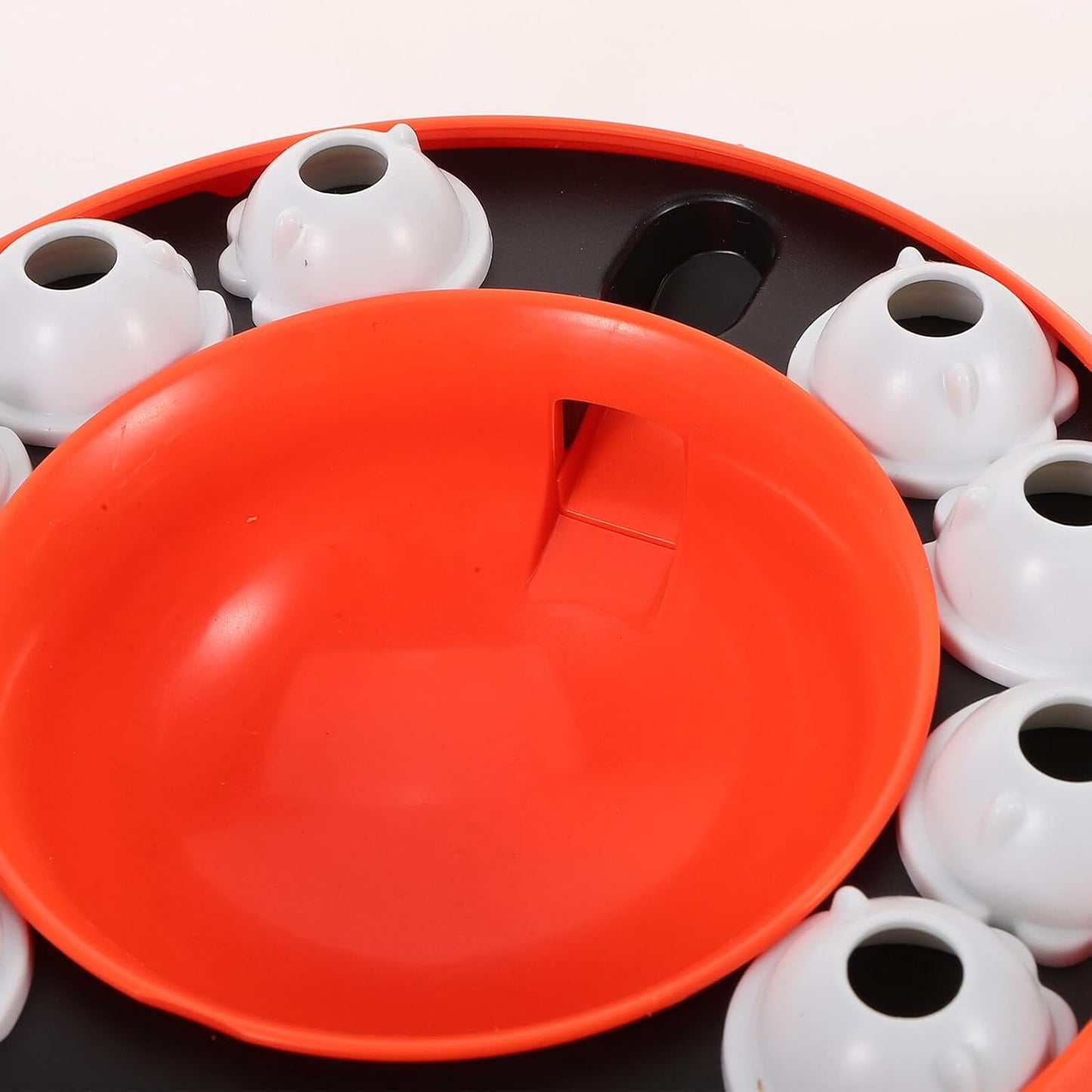 Milisten Slow Feeder Cat Bowl Slow Feeding Puzzle Pet Bowl Plastic Anti-gulping Kitten Feeding Dish Orange Interactive for Indoor Cats