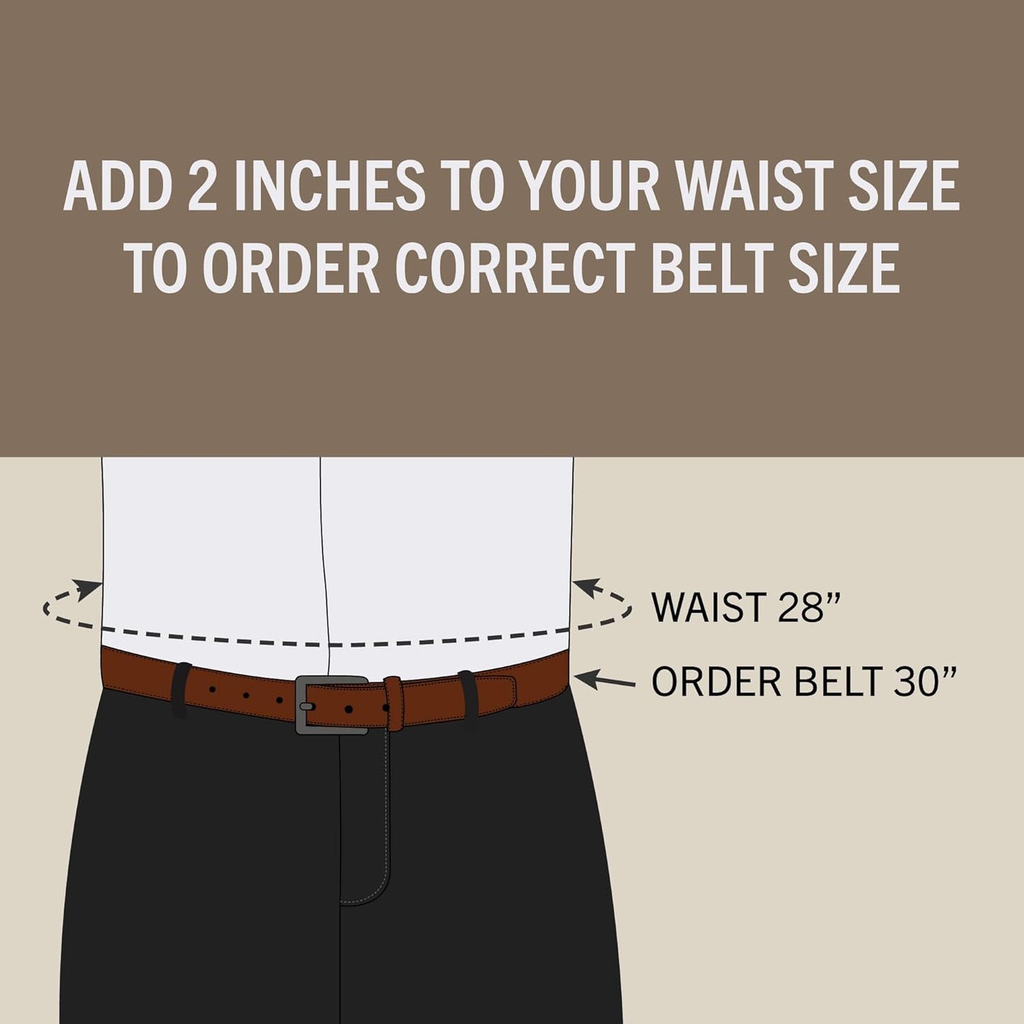 Perry Ellis Men's Portfolio Amigo Leather 1.25" Width Dress Belt (Available in Big & Tall)