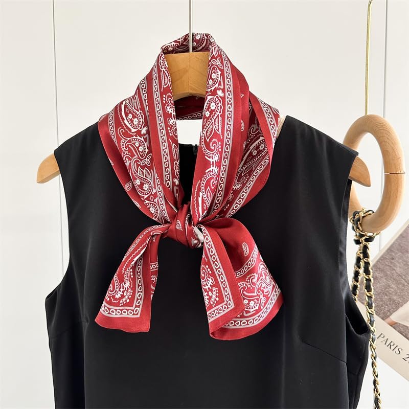 MEISEE 100% Mulberry Silk Scarf for Women 59”*6.3” Long Headscarf Neck Scarf Hair Wraps and Shawls with Gift Packed