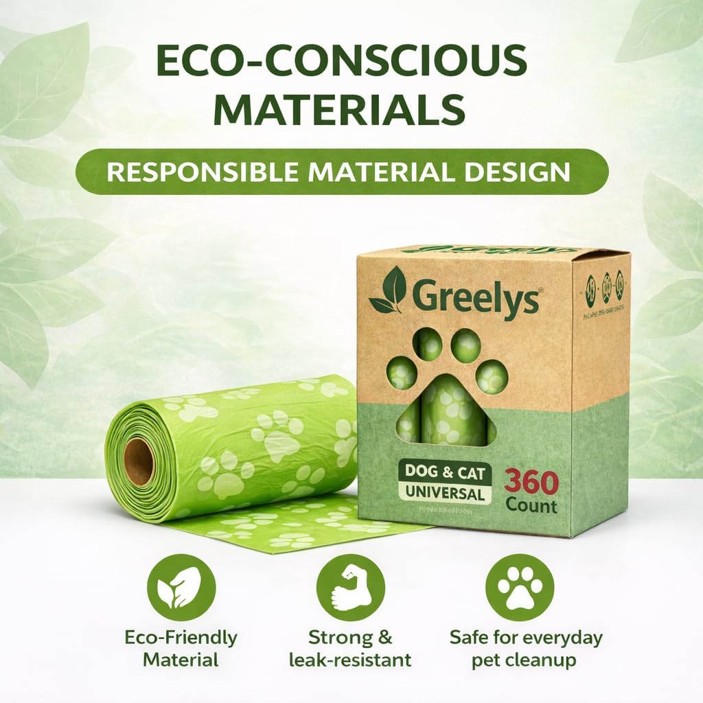 360 Count Dog Poop Bags – Eco Friendly Biodegradable Pet Waste Bags, Leak Proof - Unscented