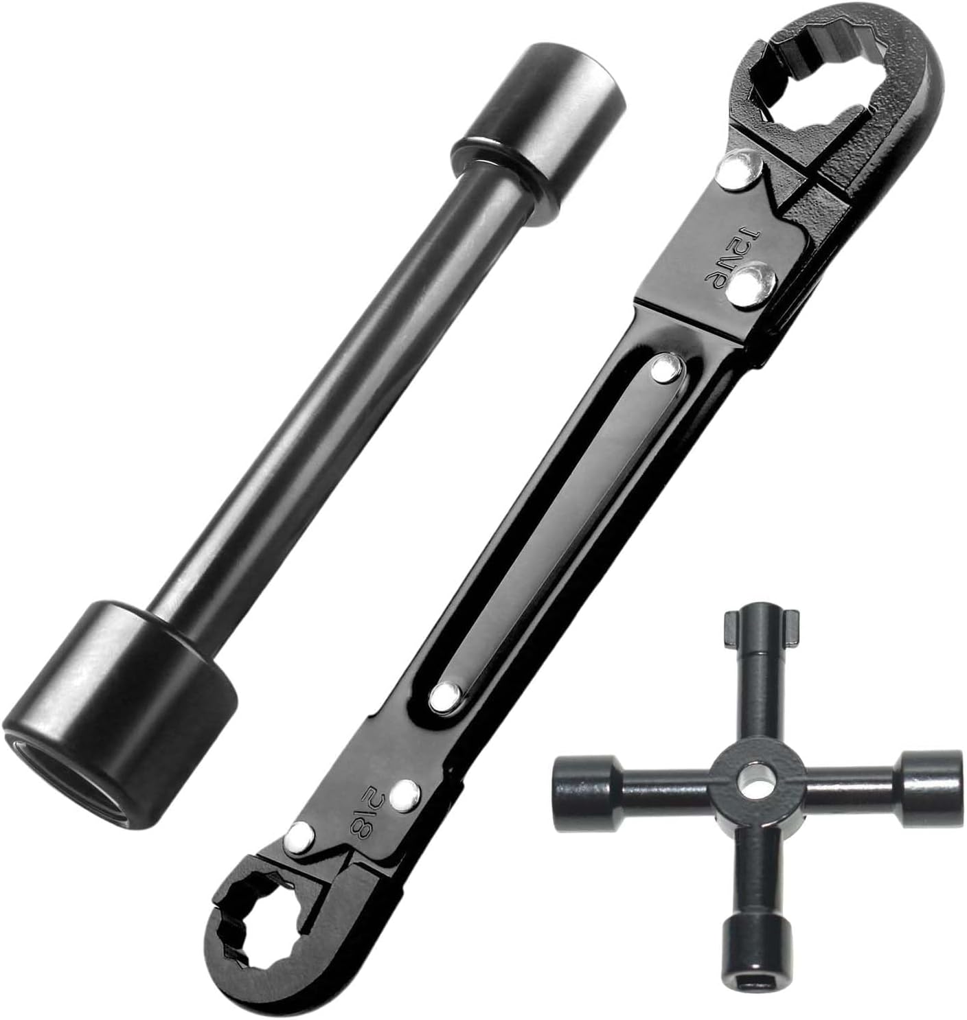 Multi-Functional Angle Stop Wrench Kit - Plumbing Tools for Professional Plumbers | Installing & Removing Compression Angle Stop and Fittings (Black-Angle Stop Wrench Kit) (3)