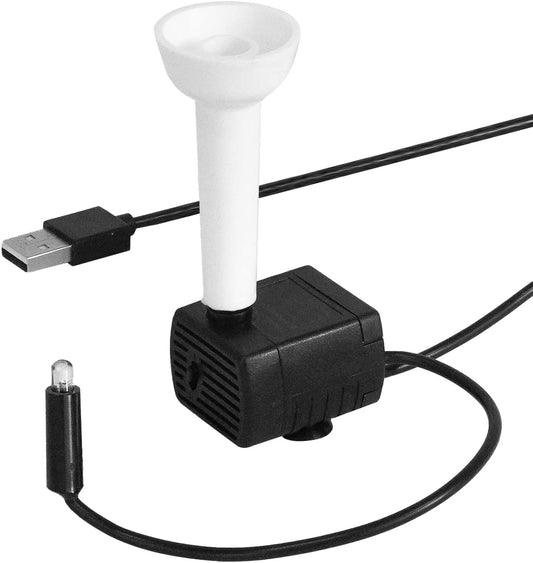 furrybaby Pet Water Fountain Replacement Pump and Light Set (For Square Water Fountain)
