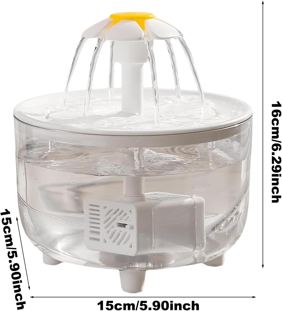 Automatic Dog Dispenser, Pet Drinking Fountain, Water Dispenser with Flower Design, Food-Safe Kitten Fountain, Ultra Quiet Pet Bowl with Filter, Indoor Water Supply for Cats and Dogs
