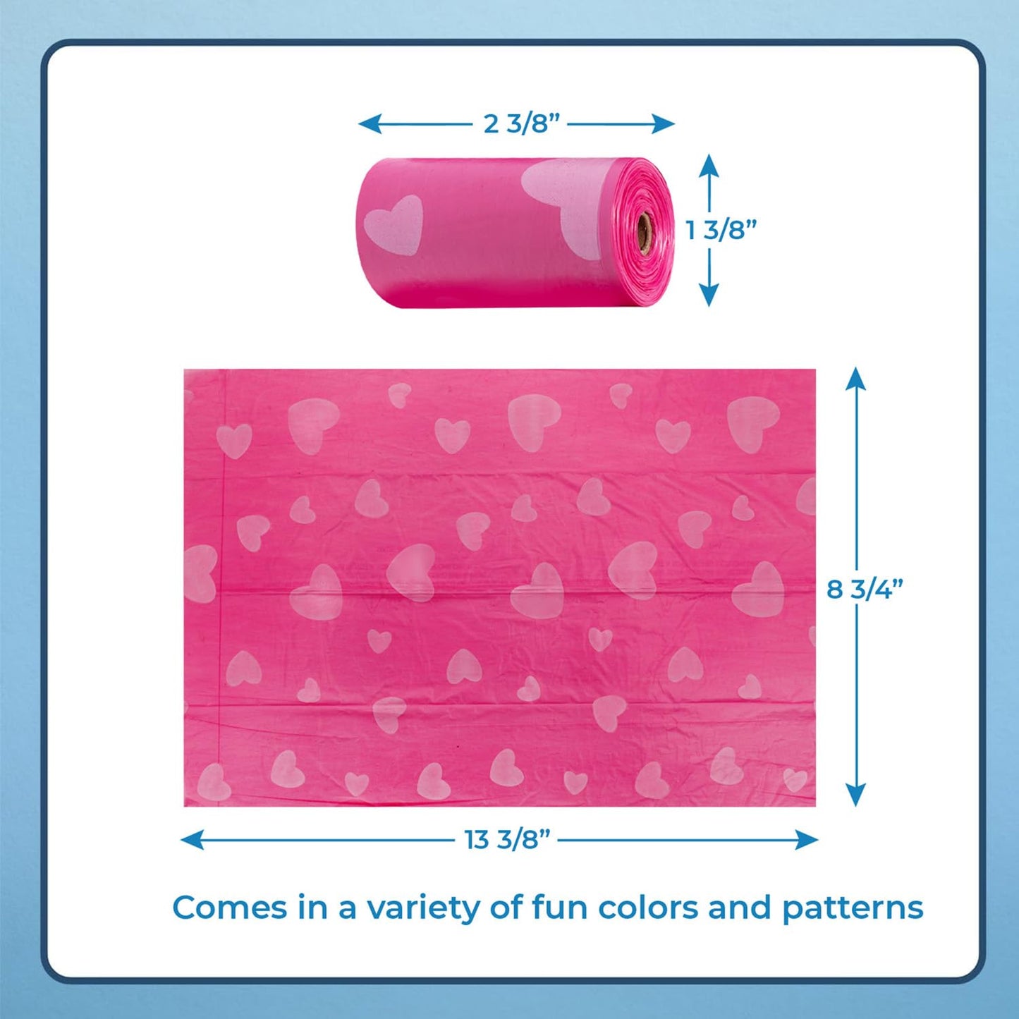 Best Pet Supplies Dog Poop Bags (240 Bags) for Waste Refuse Cleanup, Doggy Roll Replacements for Outdoor Puppy Walking and Travel, Leak Proof and Tear Resistant, Thick Plastic - Assorted Colors