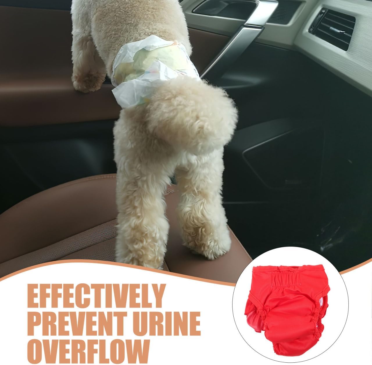 Toyvian Dog Sanitary Panties Washable Female Dog Diapers Leakproof Design Comfortable Period Pants for Girl Dogs Reusable Doggie Pants for Menstruation and Accidents