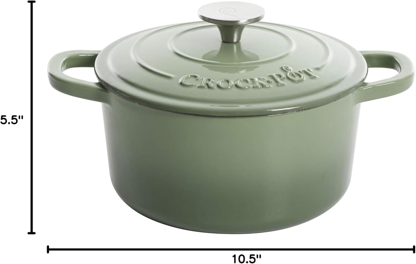 Crock-Pot Artisan Round Enameled Cast Iron Dutch Oven, 7-Quart, Scarlet Red