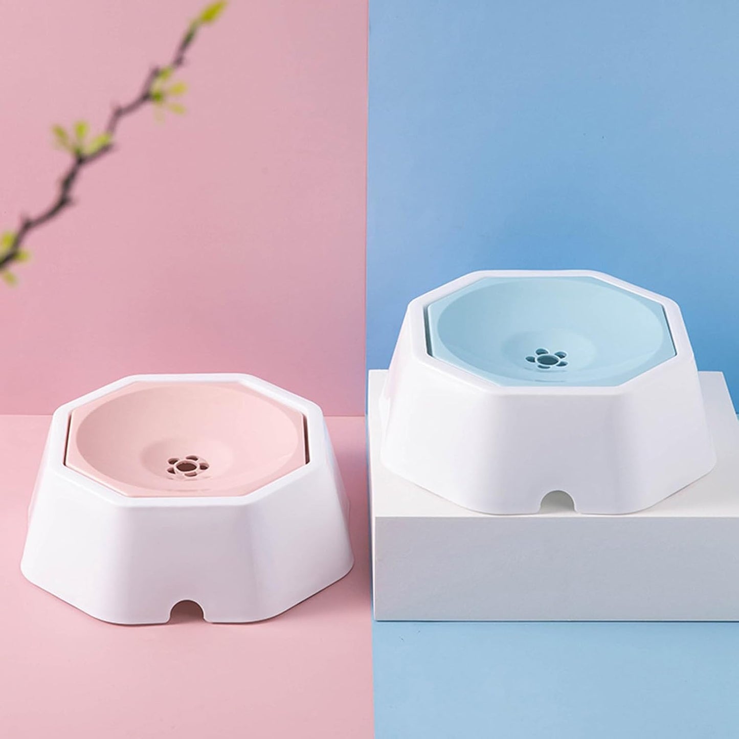 Dogs Bowl Pet Floating Bowl Drinking Water Water Bowl Pet Automatic Water Drinker Pet Supplies Slow Food Bowl