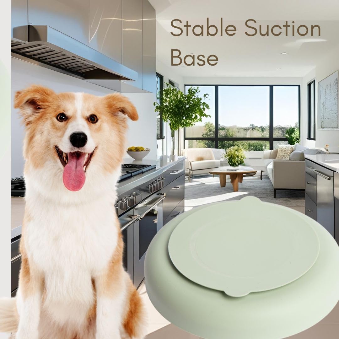 Modern Rainbow Pet Slow Feeder Bowl, Silicone Slow Feeder for Dogs & Puppies, Slow Eating, Modern Lick Mat Design, Reduces Gulping, Dishwasher Fit, for All Breed, Durable Mealtime Puzzle (Sunstone)