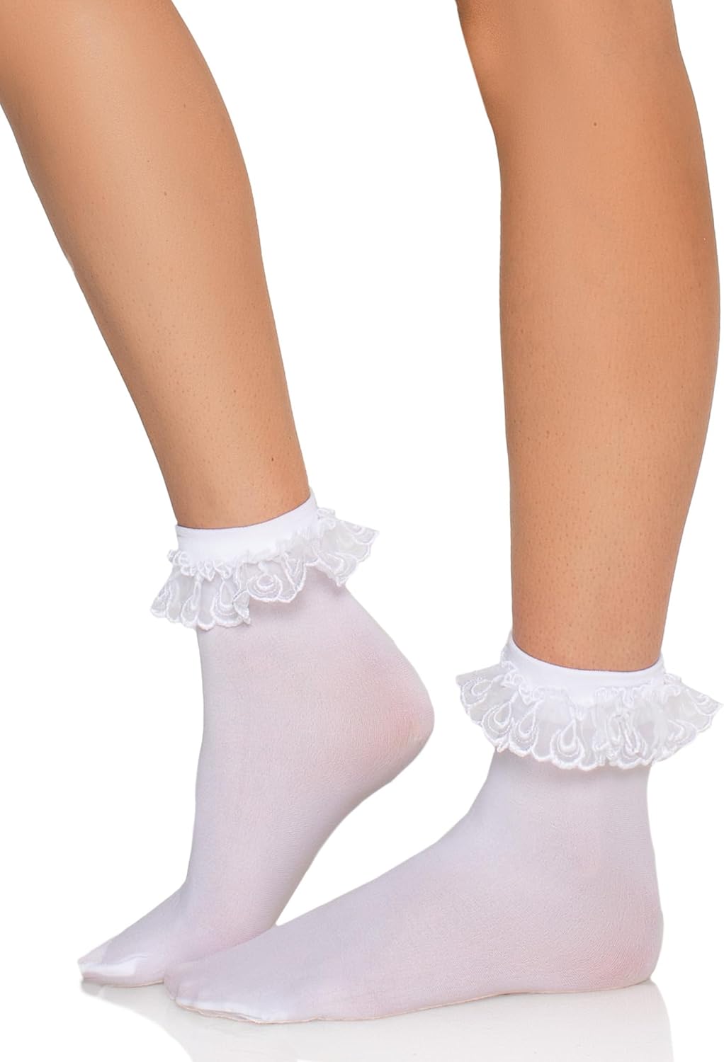 Leg Avenue Women's Lace Ruffle Anklet Socks