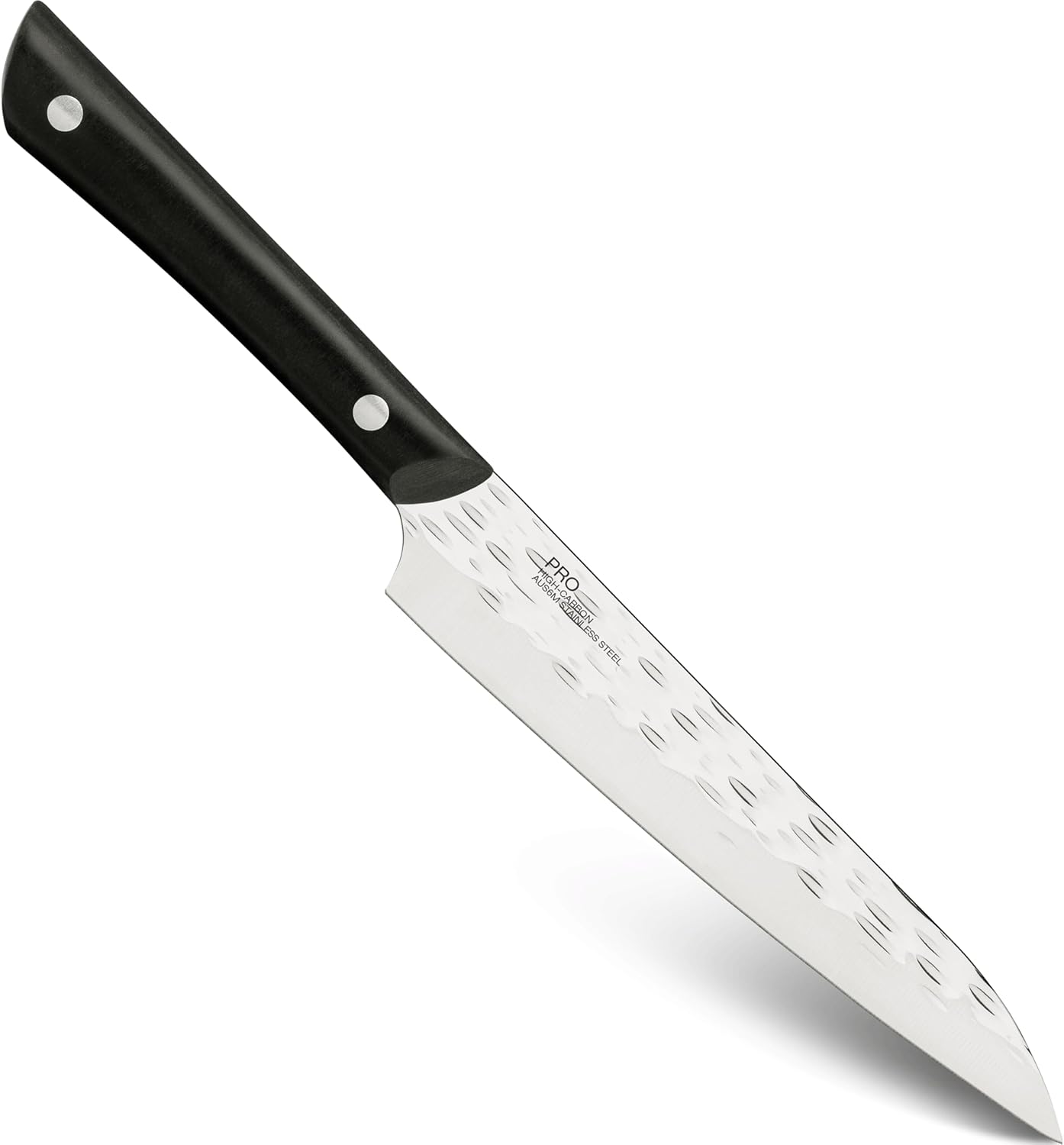 Kai PRO 6" Utility Knife, Hand Sharpened Japanese Kitchen Knife, Japanese AUS6M Stainless Steel Blade, Full-Tang POM Handle, NSF Certified, Precision and Sharpness for Professional and Home Chefs