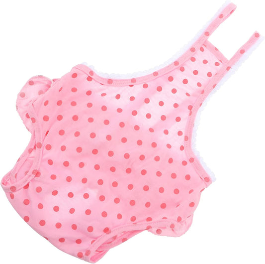 Milisten Washable Dog Diapers for Female Pets Absorbent Physiological Nappies Dots Print Adjustable Suspenders Design Suitable for Heat Cycle for Small Breeds