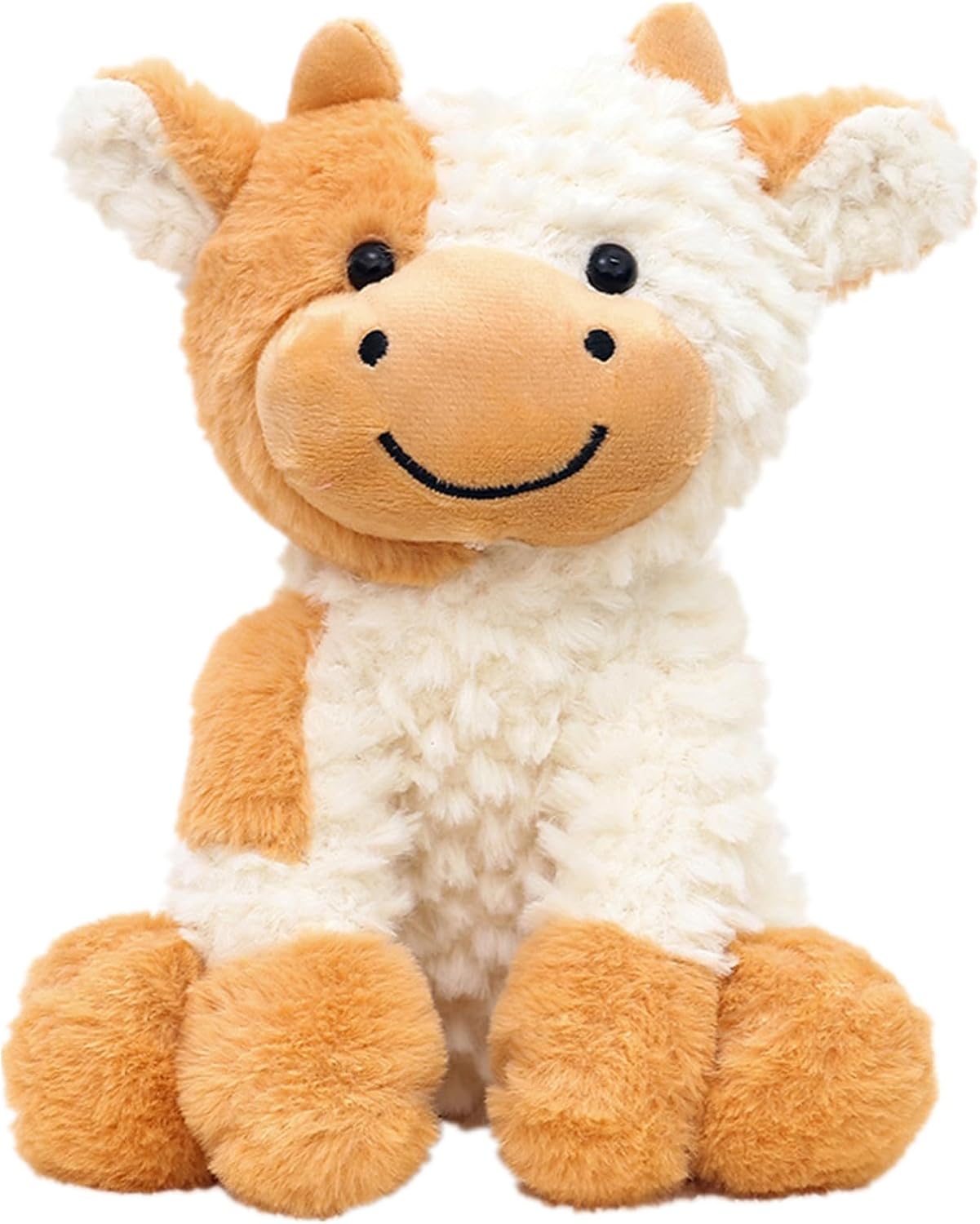 Cow Stuffed Animals, 9 inch Cute Plush Toy Doll for Kids Boys Girls Women (Brown)