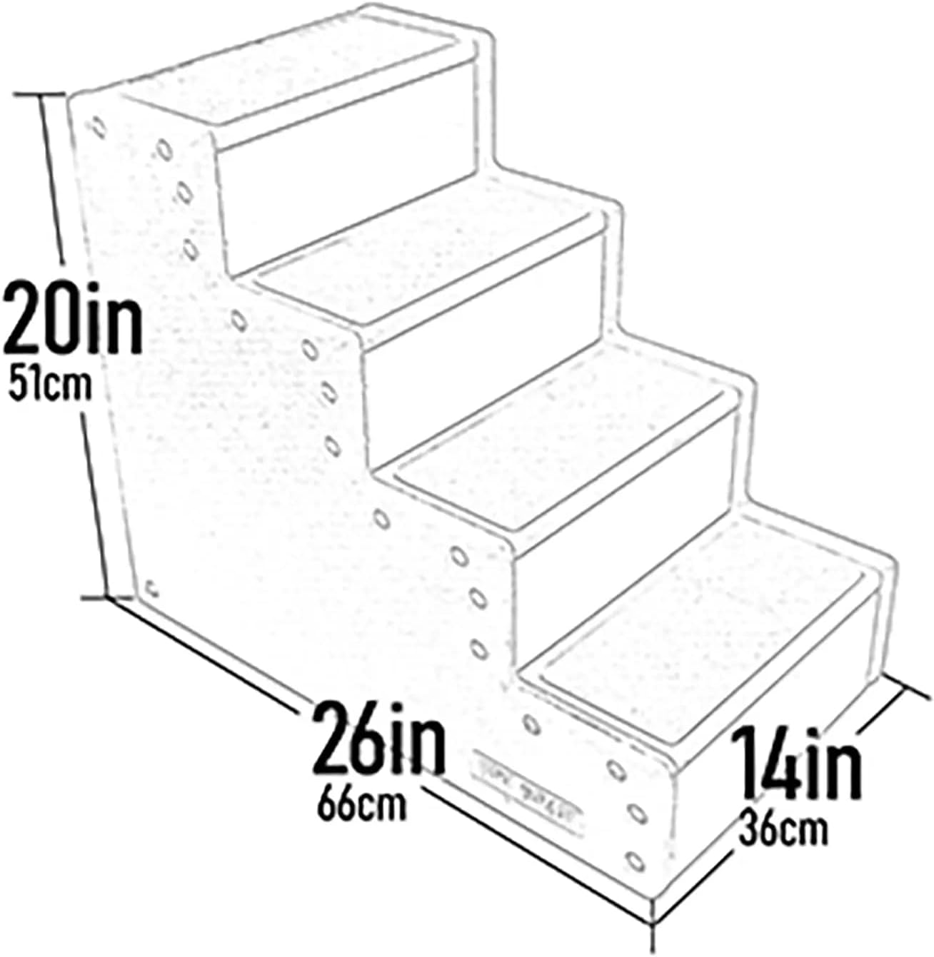 Pet Gear Pet Step IV Pet Stairs for Small Dogs and Cats up to 50 pounds, Lightweight, Easy Assembly (No Tools Required) - Available in 2 Models, 2 Colors