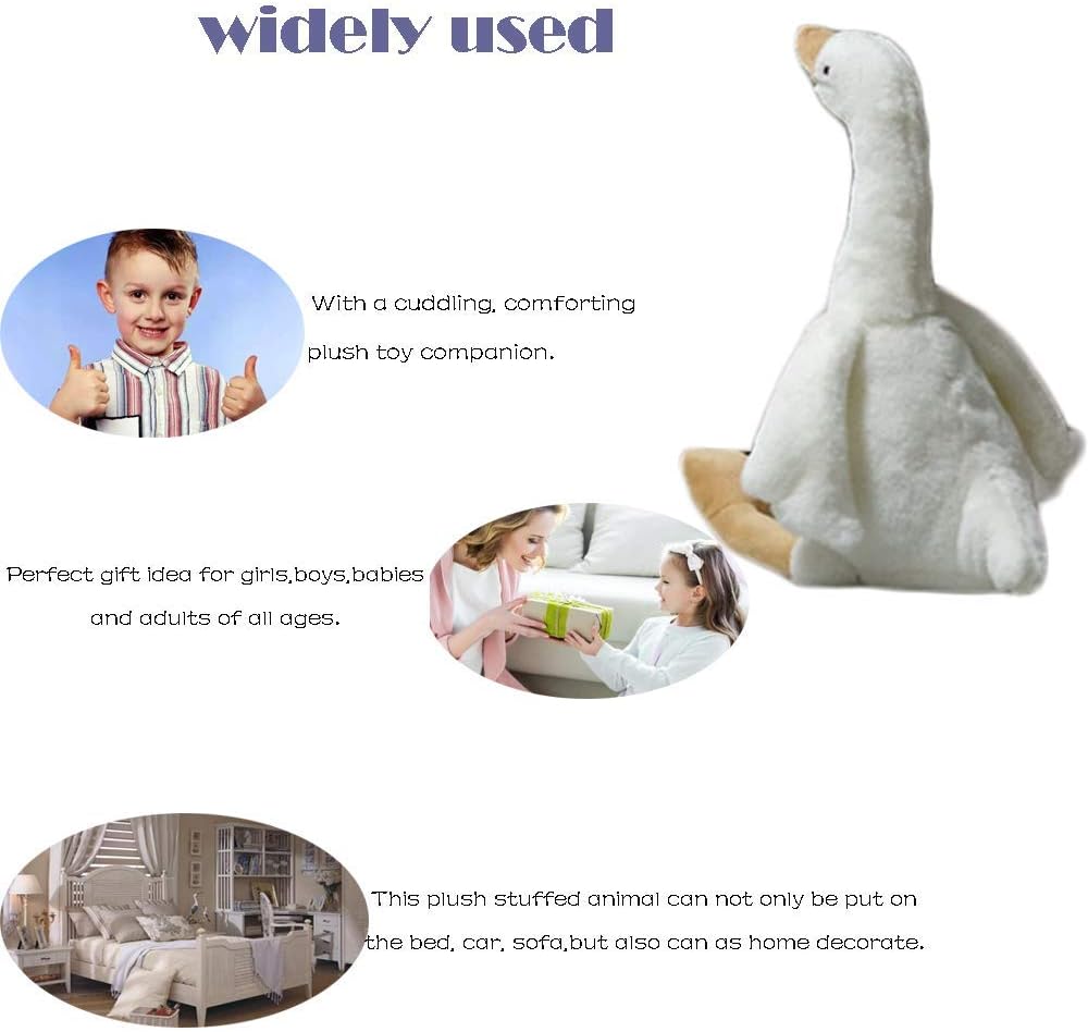 CHELEI2019 15.7" Swan Stuffed Animal,Goose Plush White Stuffed Animal Toy Gifts for Kids
