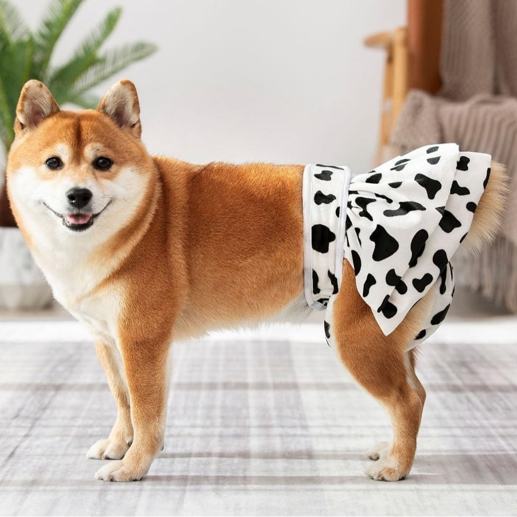 Washable Dog Diapers with Ruffle Skirt, Soft Female Pet Pants for Male & Female Dogs, Absorbent Training Pants for Puppies – 3pcs Set(XS)(XS)