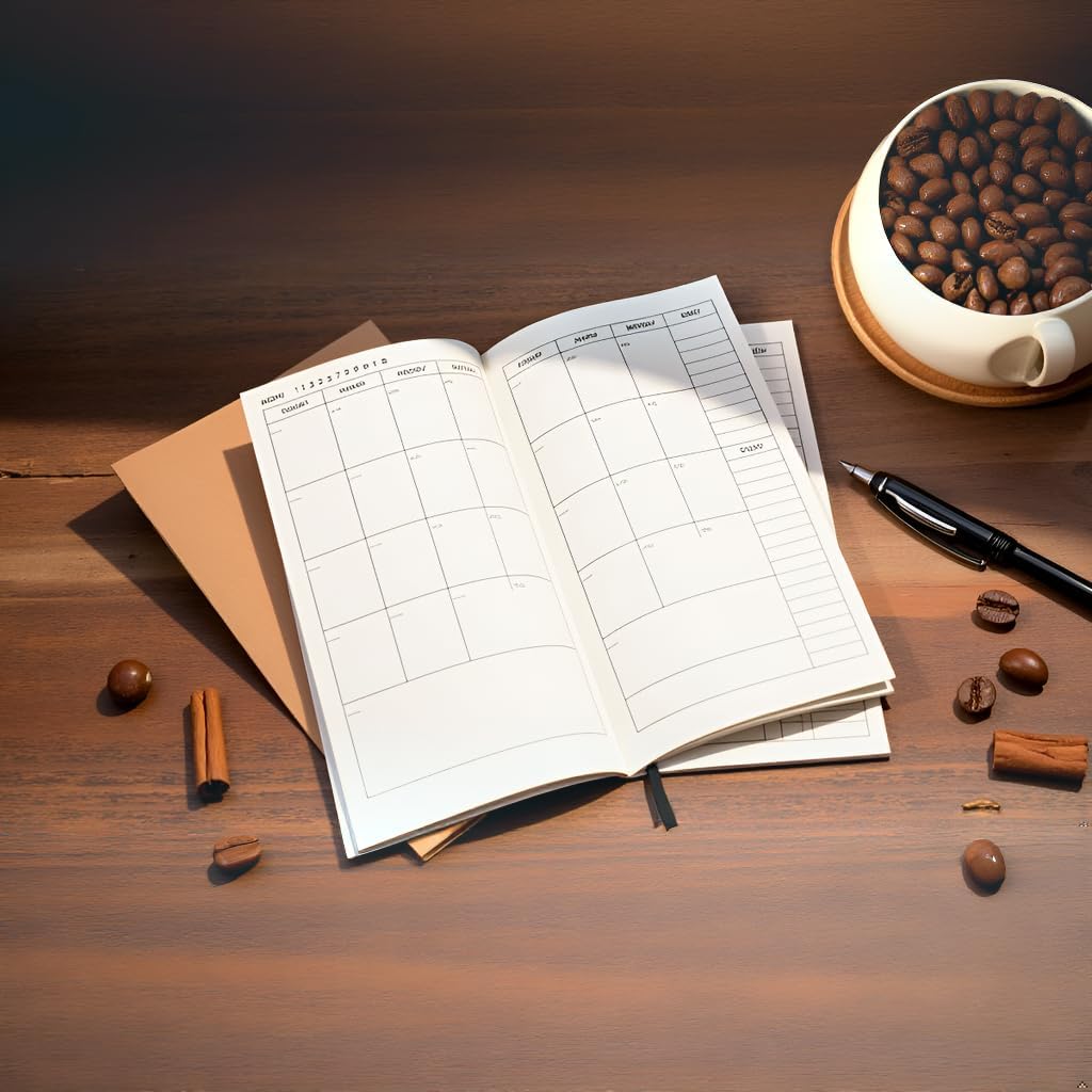 Nokingo 3-Pack Travelers Notebook Calendar, Travelers Notebook Inserts, Undated Traveler Notebooks Monthly, 4.25"x8.25" Traveler Calendar Insert