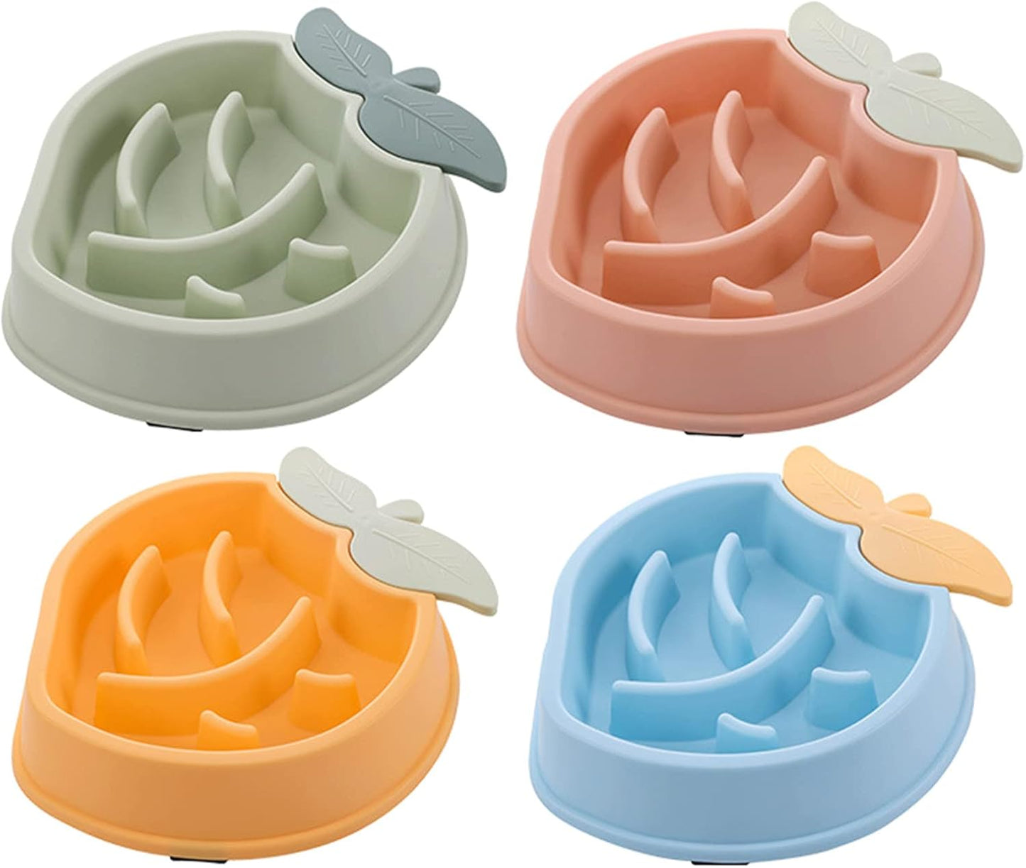 Slow Feeder Dog Bowls Fun Shape Puzzle Feeding Bowl Interactive Puppy Food Bowls Eco-Friendly Healthy Non Skid Design Dog Slow Feeder Bowl Small Puppy Slow Feeder Dog Bowls Small Breed Wet Food, Pink