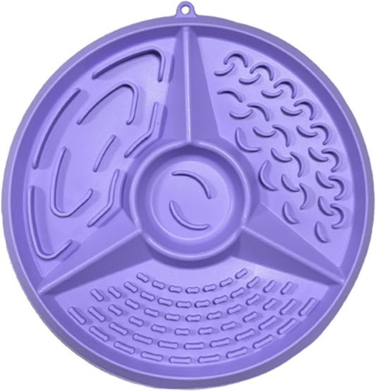 TiaoBug Anti-Gulp Slow Feeder Dog Bowl Silicone Maze Puzzle with Non-Slip Bottom Promotes Healthy Purple One Size