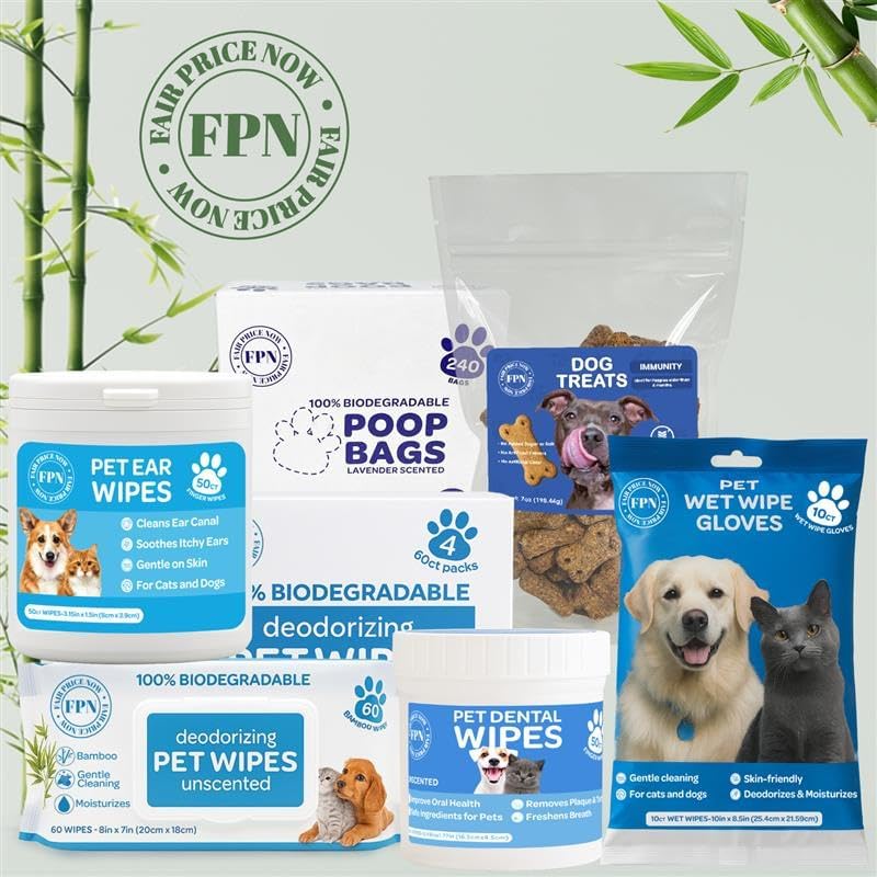 Kashmir FPN Dog Ear Wipes 50 Ct – Gentle Cleaning Wipes for Dogs, with Rosemary Extract Soft, Disposable, Non-Irritating Formula for Routine Ear Hygiene