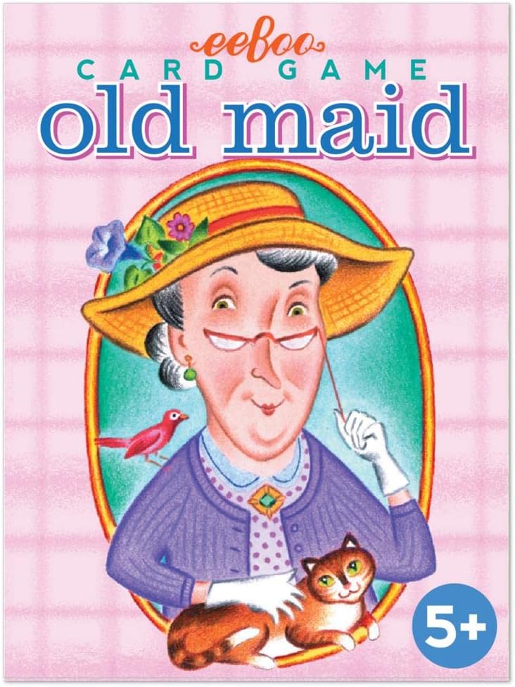 eeBoo: Old Maid Playing Card Game, Cards are Durable and Easy to Use, Instructions Included, Educational and Fun Learning, for Ages 5 and up