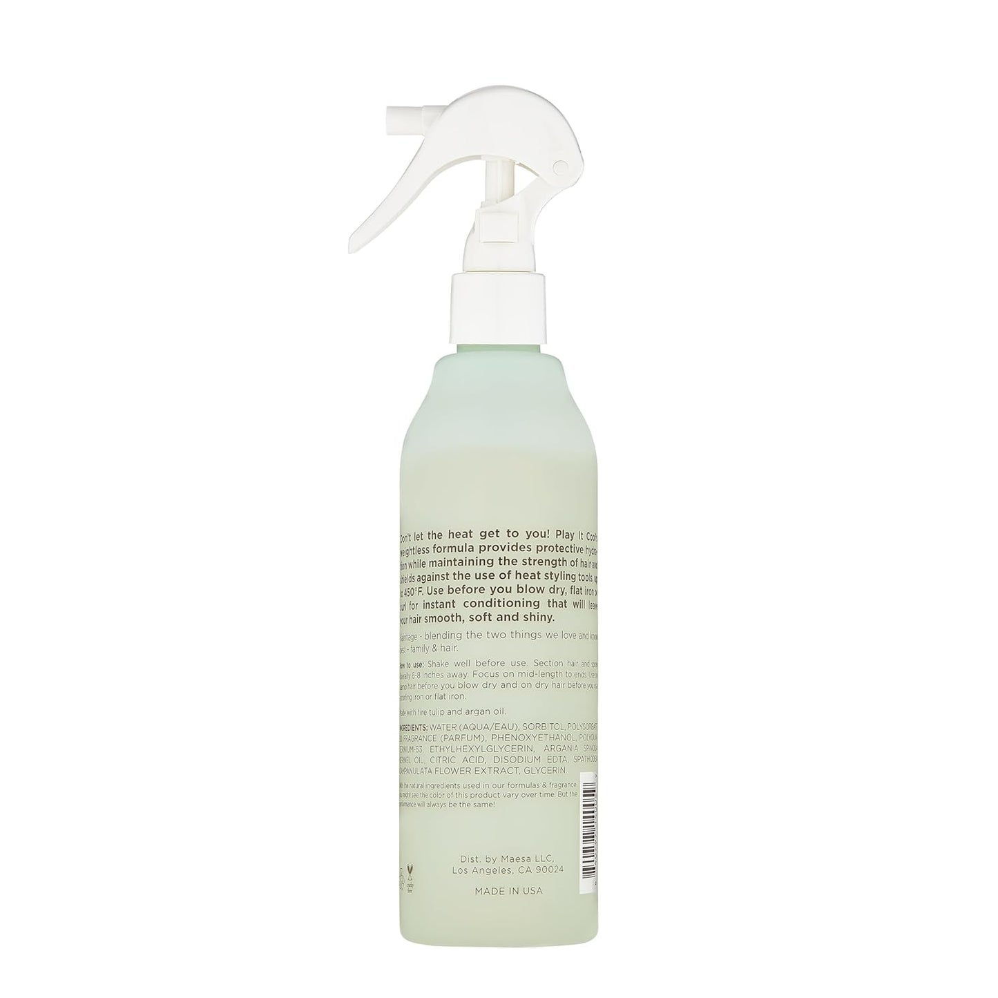 Hairitage Heat Protectant Spray for Hair - Up to 450 Degree Protection + Hydrates + Strengthens Hair - Leaves Hair Smooth + Shiny after Styling - For All Hair Types + Heated Styling Tools - 6 fl oz