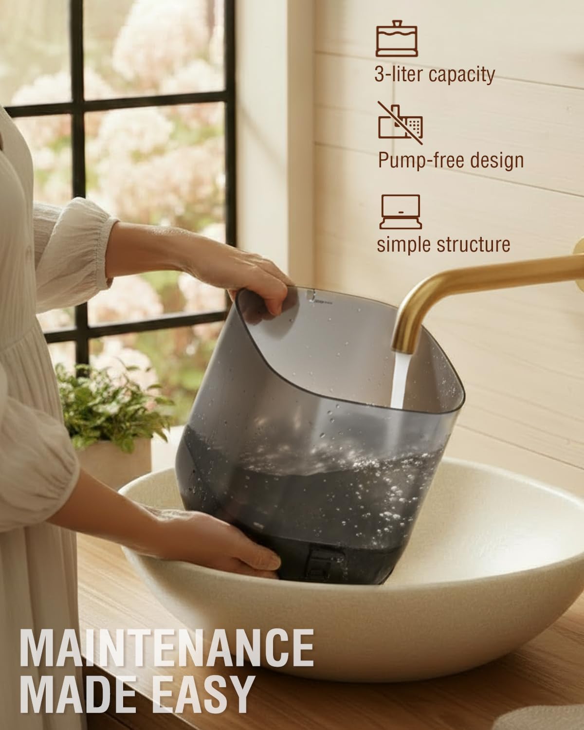 Cat Water Fountain, 3L/101oz Stainless Steel Pet Fountain, Ultra-Quiet Automatic Water Dispenser with Filter, Low Water Alert & Easy Clean for Cats, Small Dogs