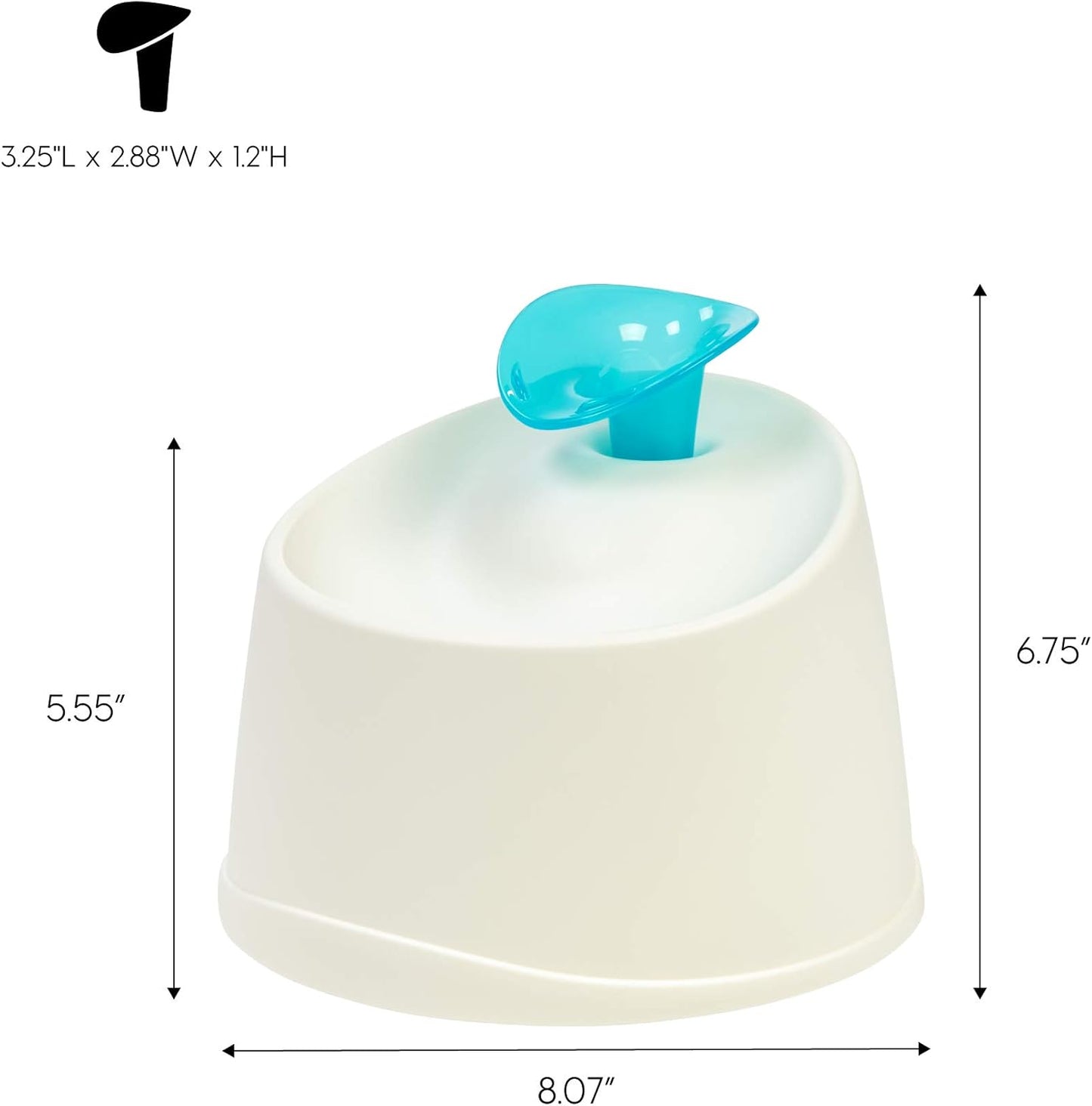 IRIS USA Cat Water Fountain 44oz with Two Flow Options & Silent Operation + Extra Large Open Top Cat Litter Box with High Sided Scatter Shield, Easy to Clean, Navy—Perfect for Big Cats!