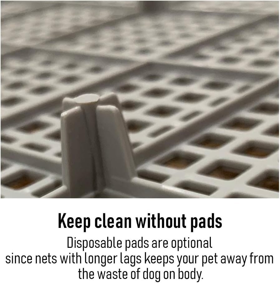 PS KOREA] Indoor Dog Potty Tray - with Protection Wall Every Side for No Leak, Spill, Accident - Keep Paws Dry and Floors Clean (Wine)