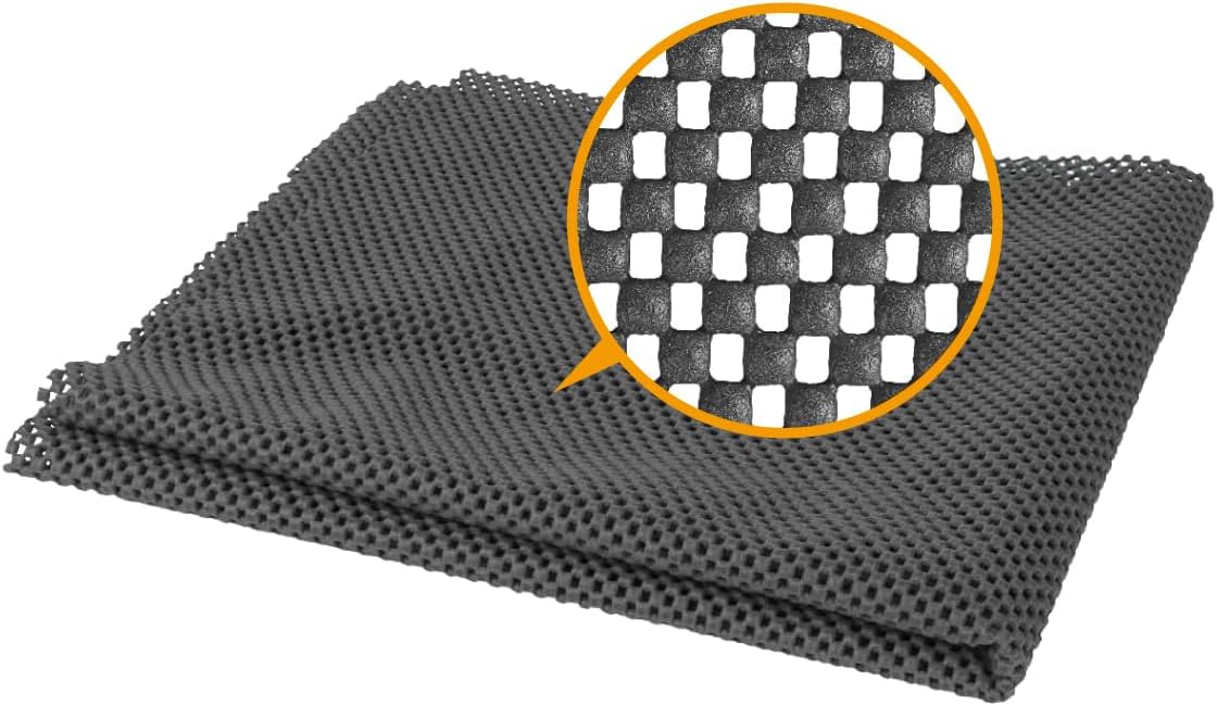 POWERTEC Non Slip Mat Anti Slip Mat, Heavy Duty Grip Mats, 24" x 48" Non Slip Pad Tool Mats for Workshop, Cabinet, Workbench Pad, Nonslip Drawer Shelf Liner, Sanding Pad for Woodworking Router 71014