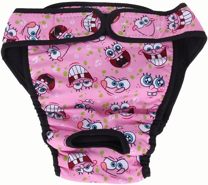 Pet Diapers Physiological Pants Sanitary Washable Female Pet Panties Shorts Pet Pants (Color : Blue Size: M Code) (Pink M Code)