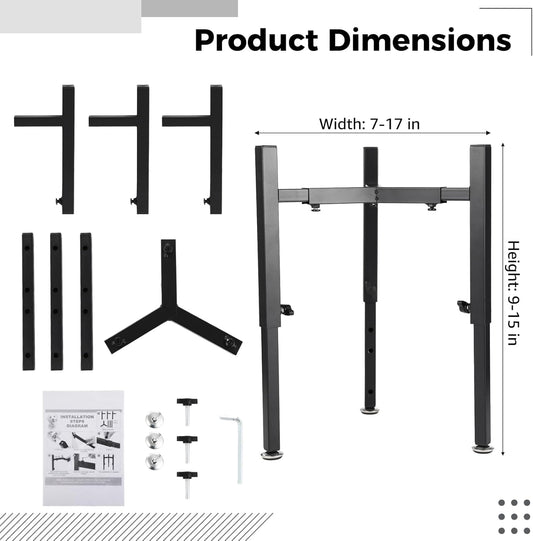 Adjustable Single Dog Bowl Stand, Metal Elevated Dog Food Bowl Stand Holder, Wide 7-11 in Bowl Opening and 9-15 in Height Raised Pet Feeder for Medium and Large Dogs
