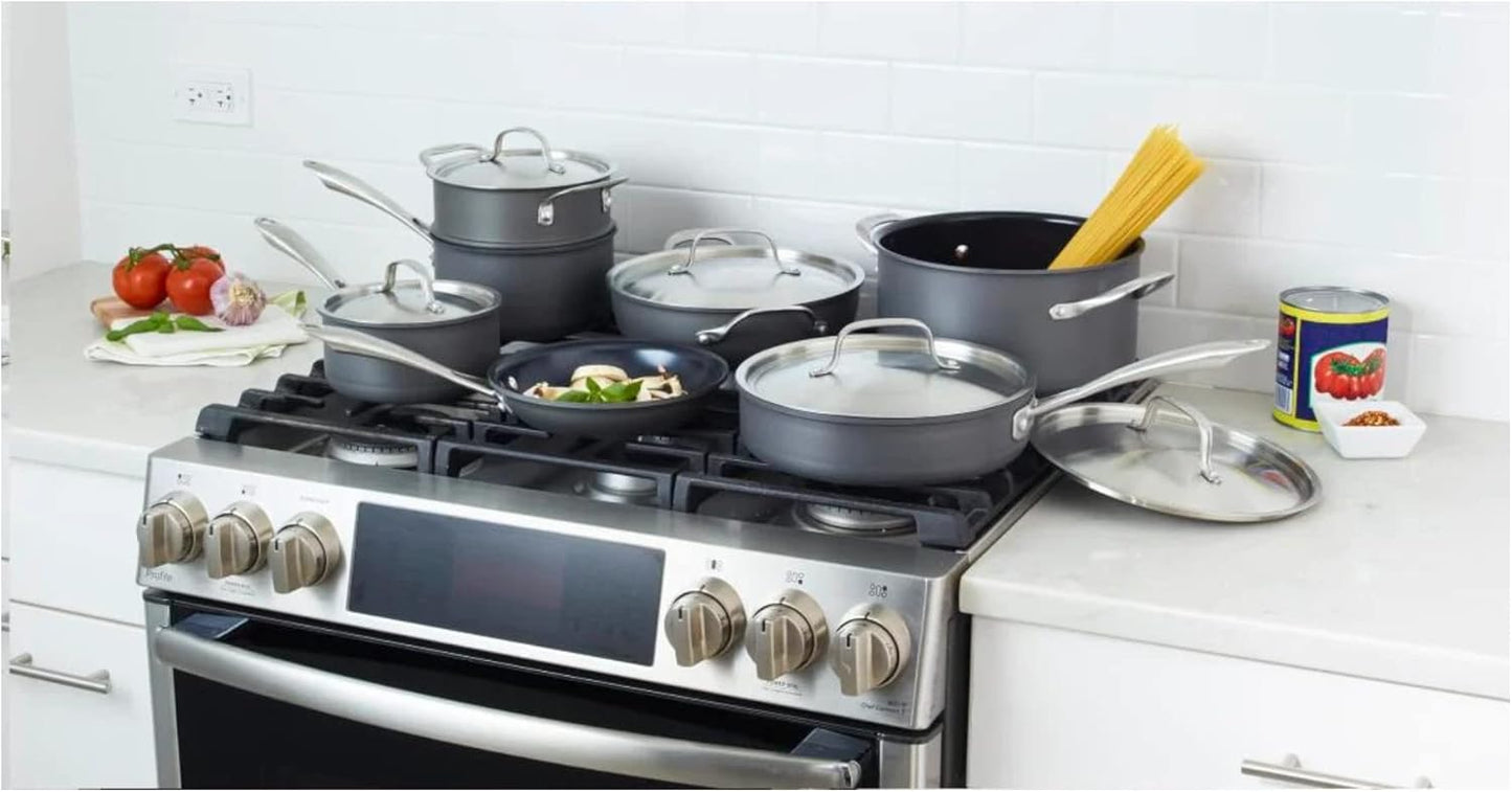 Cuisinart GG-12 GreenGourmet Hard Anodized 12-Piece Set, Black/Stainless Steel