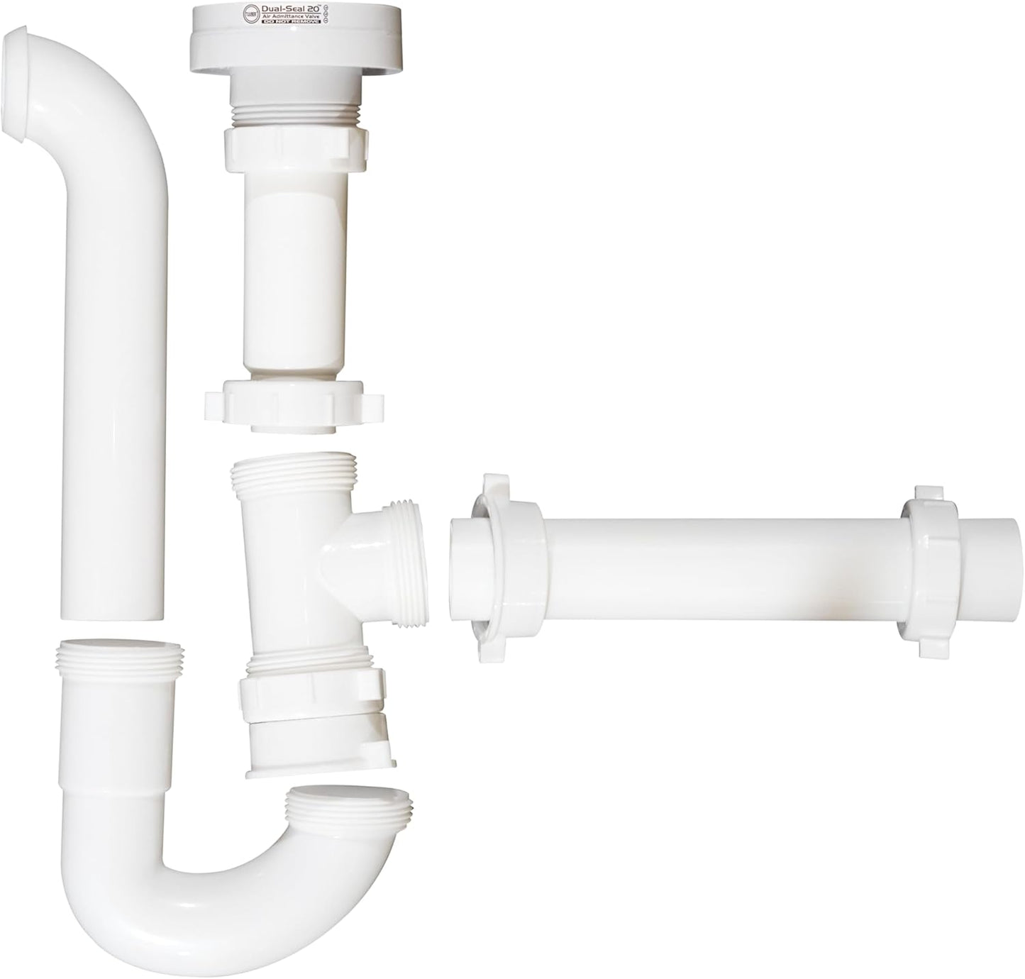 Tuuber Air Admittance Valve Trap Assembly Kit with 1-1/2 inch Tuuber Vent 2x Superior Seal Air Admittance Valve