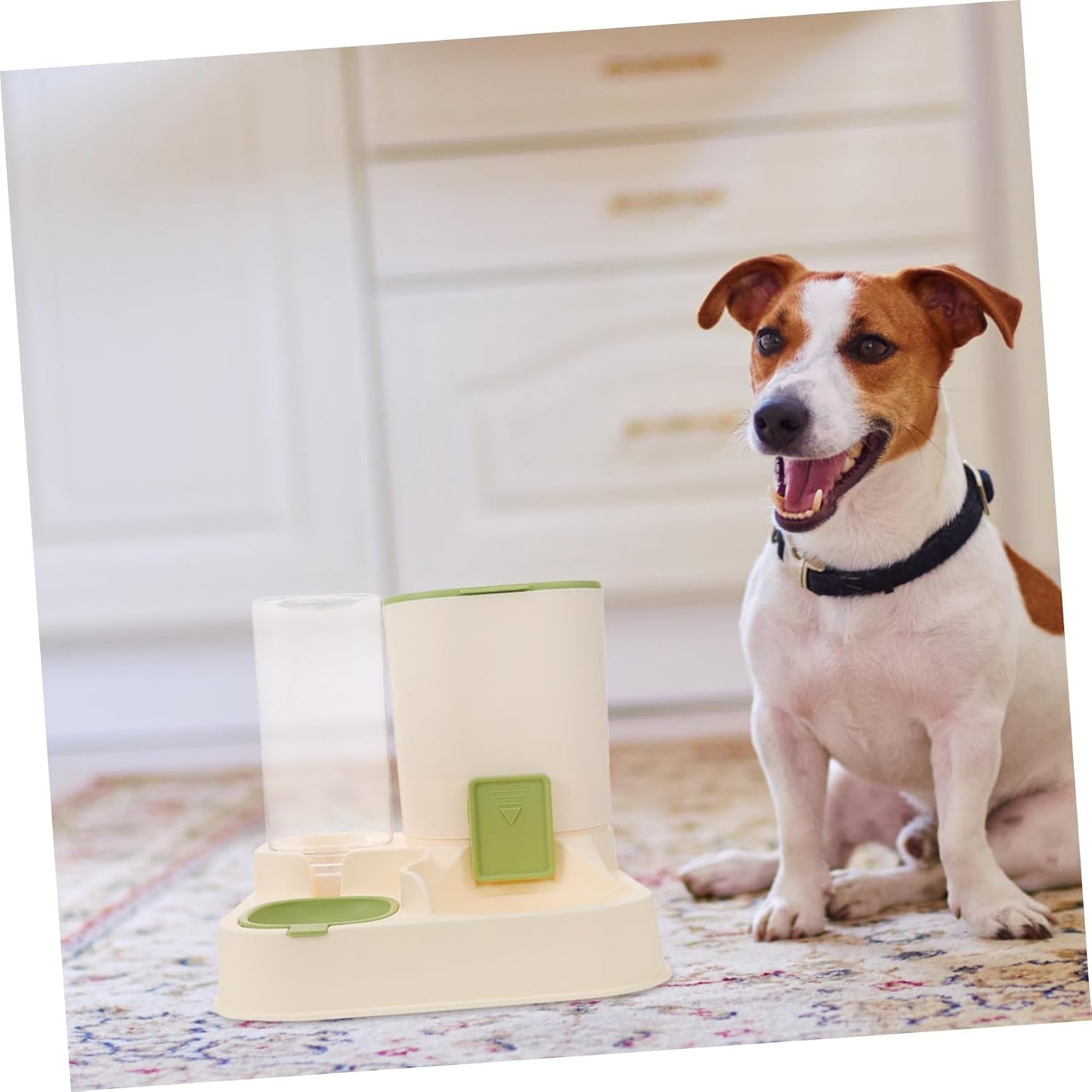 Milisten Automatic Pet Water Dispenser Food Feeder Large Capacity Dry Wet Separation Design for Cats and Dogs Easy to Clean Material Prevents Spills and Keeps Food Fresh