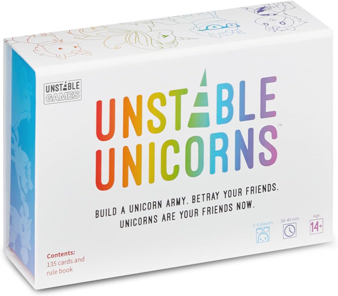 Unstable Games Unstable Unicorns Card Game - Strategy Party Game for 2-8 Players, Ages 8 and Up - Funny Family Game Night Card Game from the Creators of Here to Slay