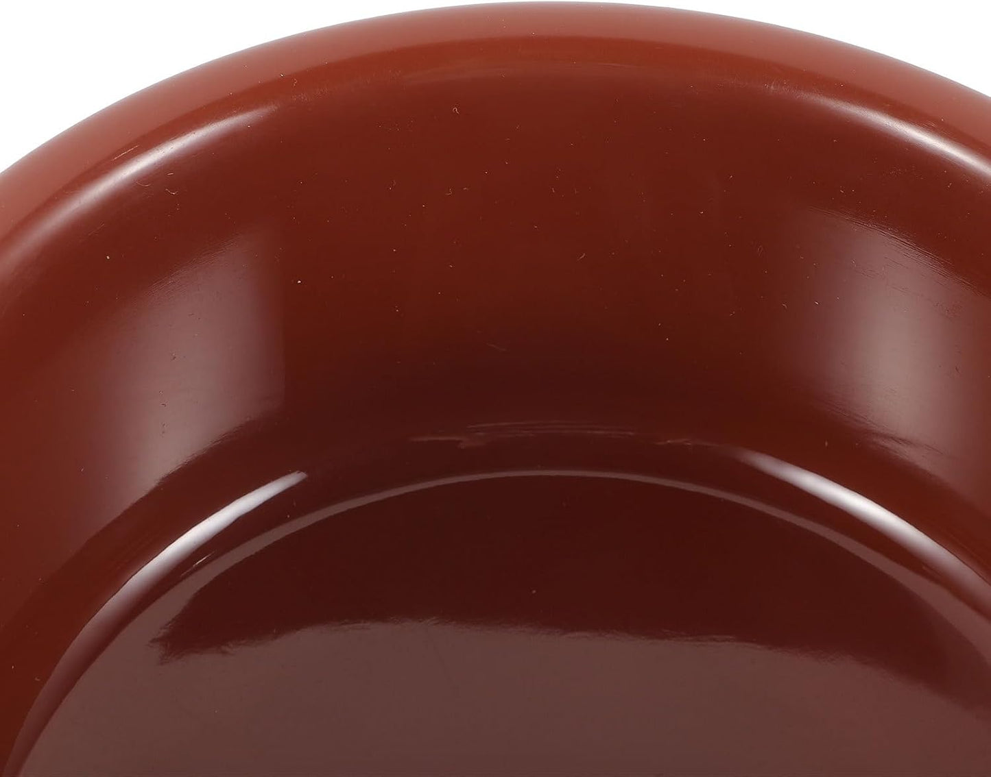 PRETYZOOM Plastic Dog Food Bowl with Design, Small Round Pp Pet Feeder for Puppies and Cats, Brown Single Pet Food Holder Suitable for Indoor Feeding