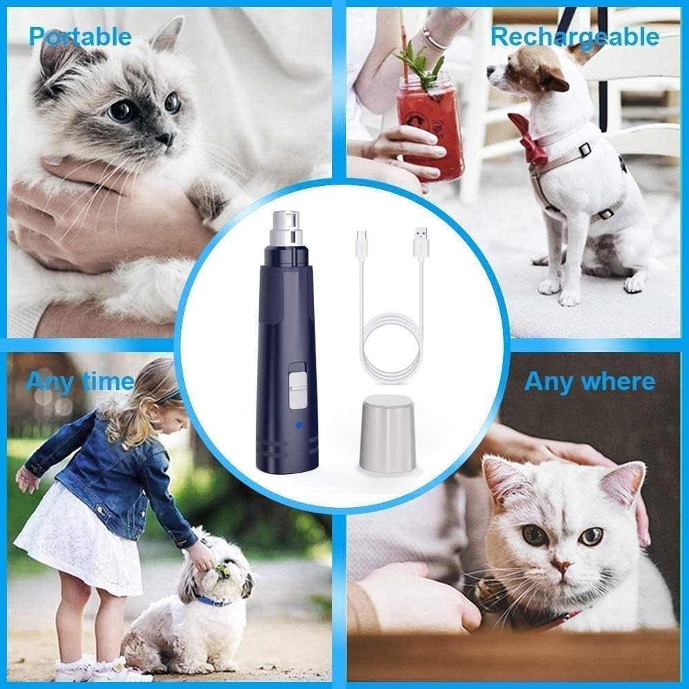 Pet Fountain 3L Clear Cat Water Fountain and Rechargeable 2 Speed Dog Nail Grinder Pet Water Dispenser