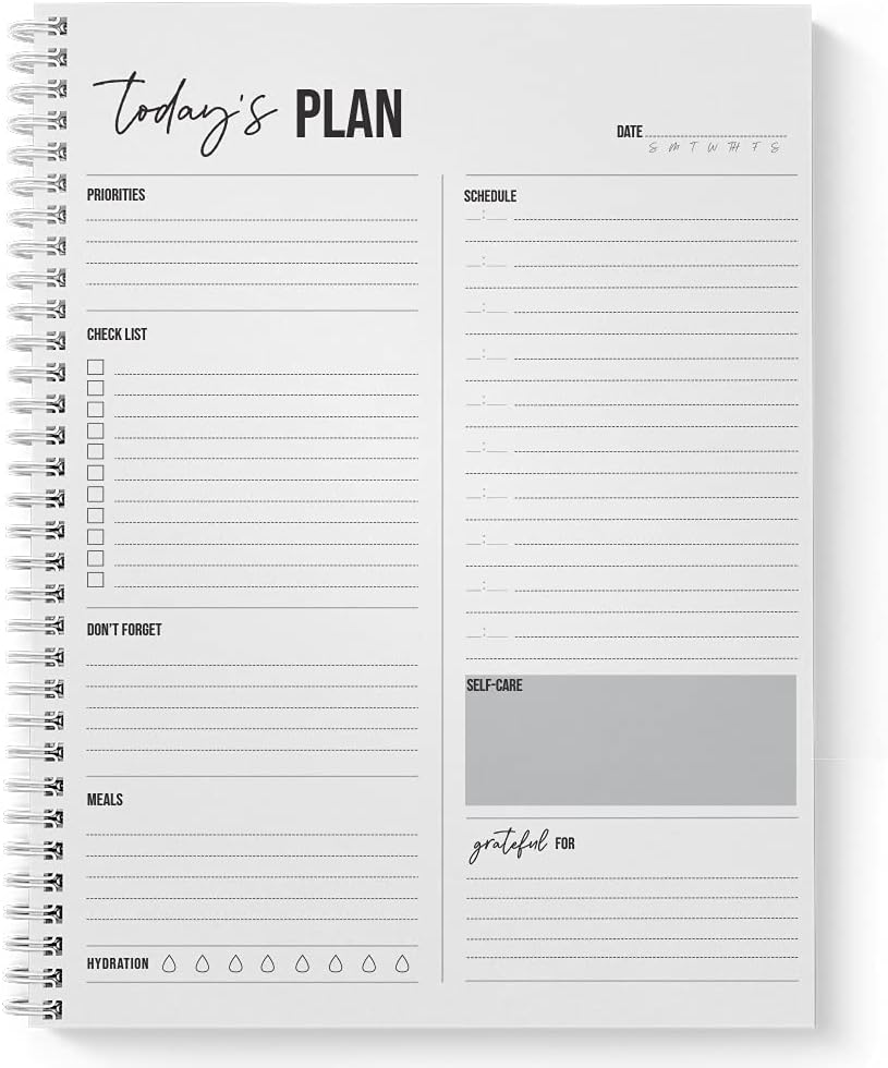 Gotcha Covered Notebooks Softcover Everything Is Fine 8.5" x 11" Snarky Spiral Notebook/Journal, 120 Daily Planner Pages, Durable Gloss Laminated Cover, White Wire-o Spiral. Made in the USA