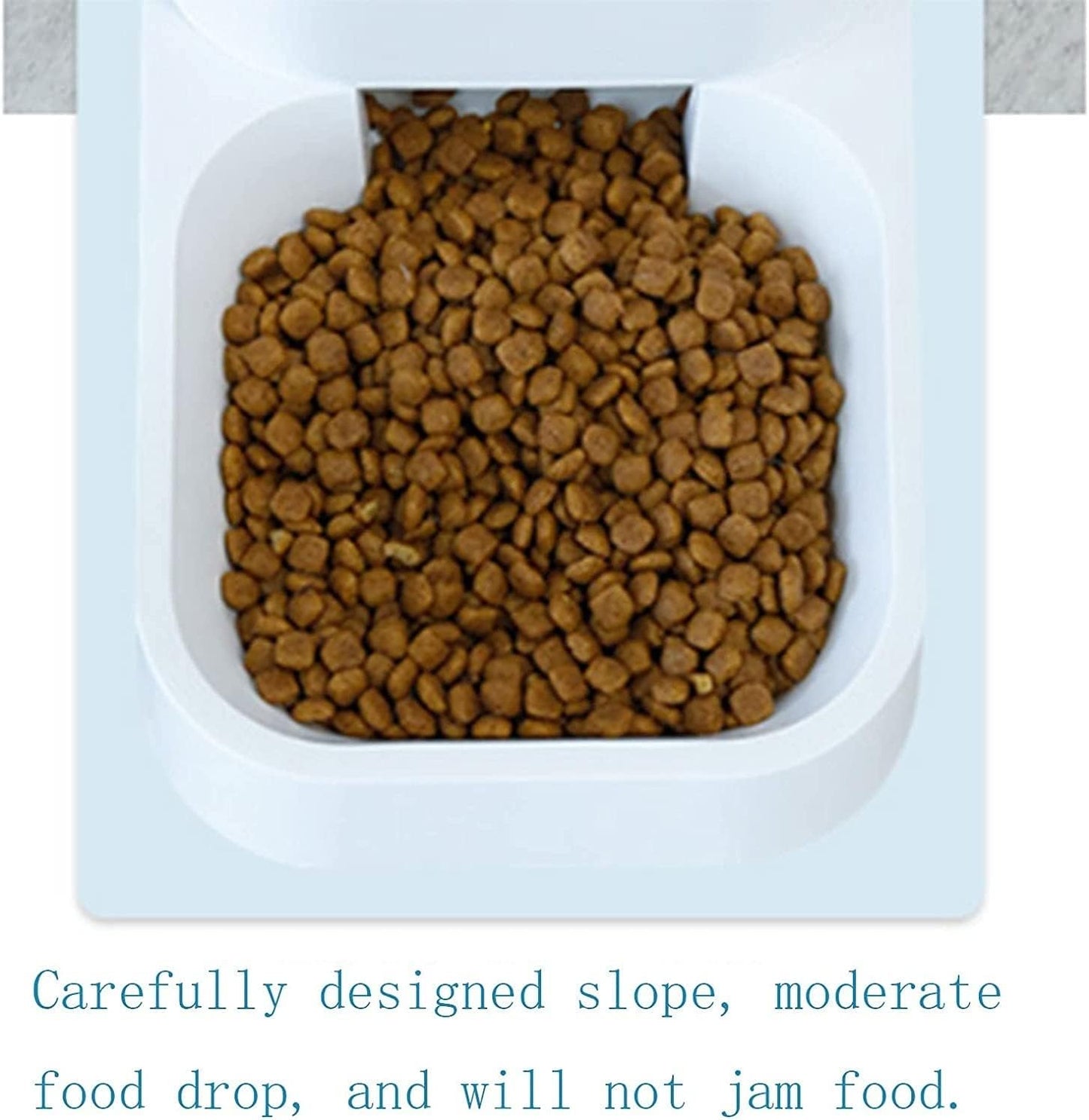 Pet Fountain Unplugged Pet Feeder Water Dispensers Supplies Set Automatic Gravity Feeder Cat Food,Dog Water Bowl and Automatic Cat Food Dispenser Pet Feeders Water Dispenser (White)