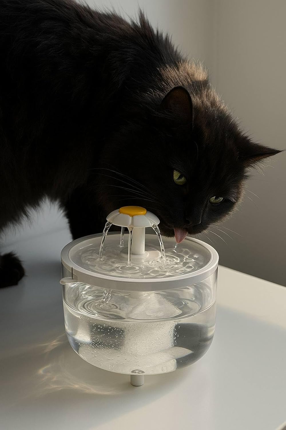 Ultra-Quiet Pet Water Dispenser – 50.72 oz Transparent Drinking Bowl – Easy to Clean, Portable & Compact Water Fountain for Cats and Dogs