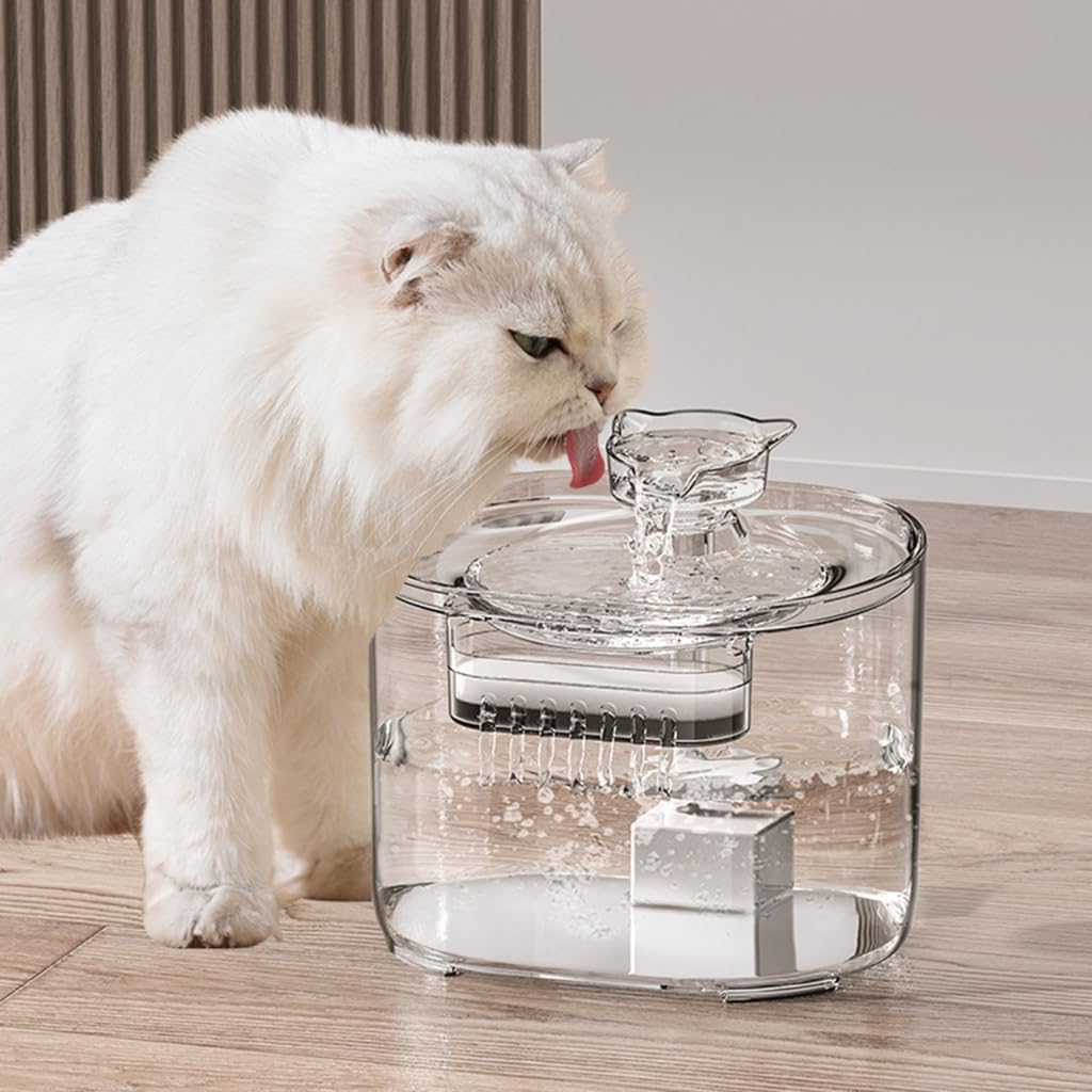 Cats Water Fountain Automatic Water Bowl Large Capacity Pet Water Dispenser Dogs Drinking Fountain for Small Cats Dogs