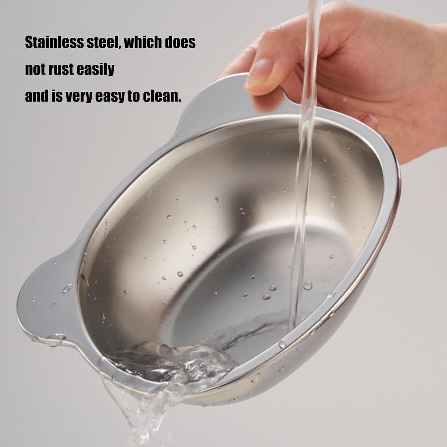 304 Stainless Steel Cats Feeders Double Bowls Antislip Food and Water Bowl Feeding for Small Dog Kittens Elevated Cats Bowl with Stand