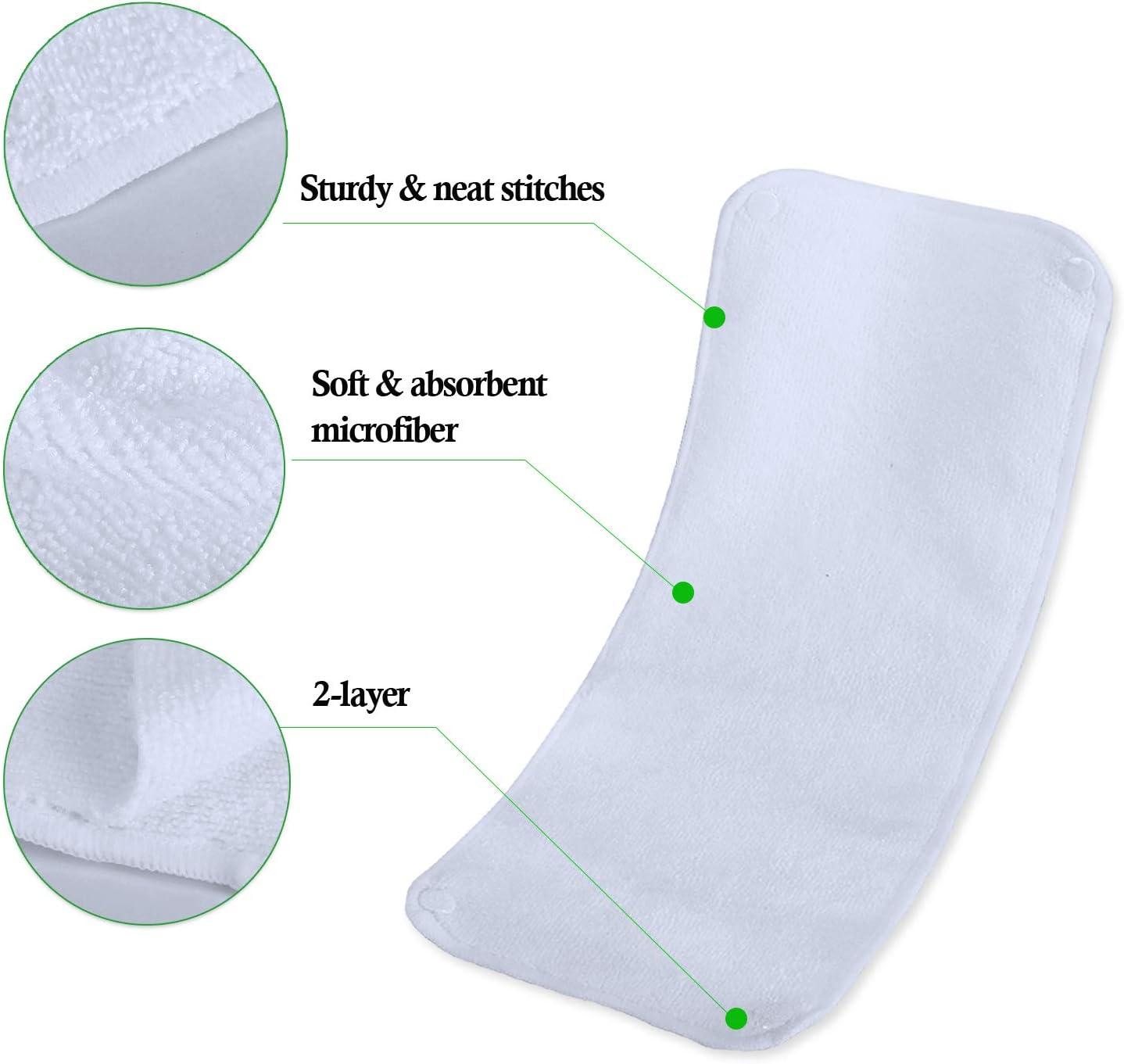 Teamoy Male Dog Diaper Pads, Reusable Dog Belly Band Liner Pads(Pack of 6), XXL
