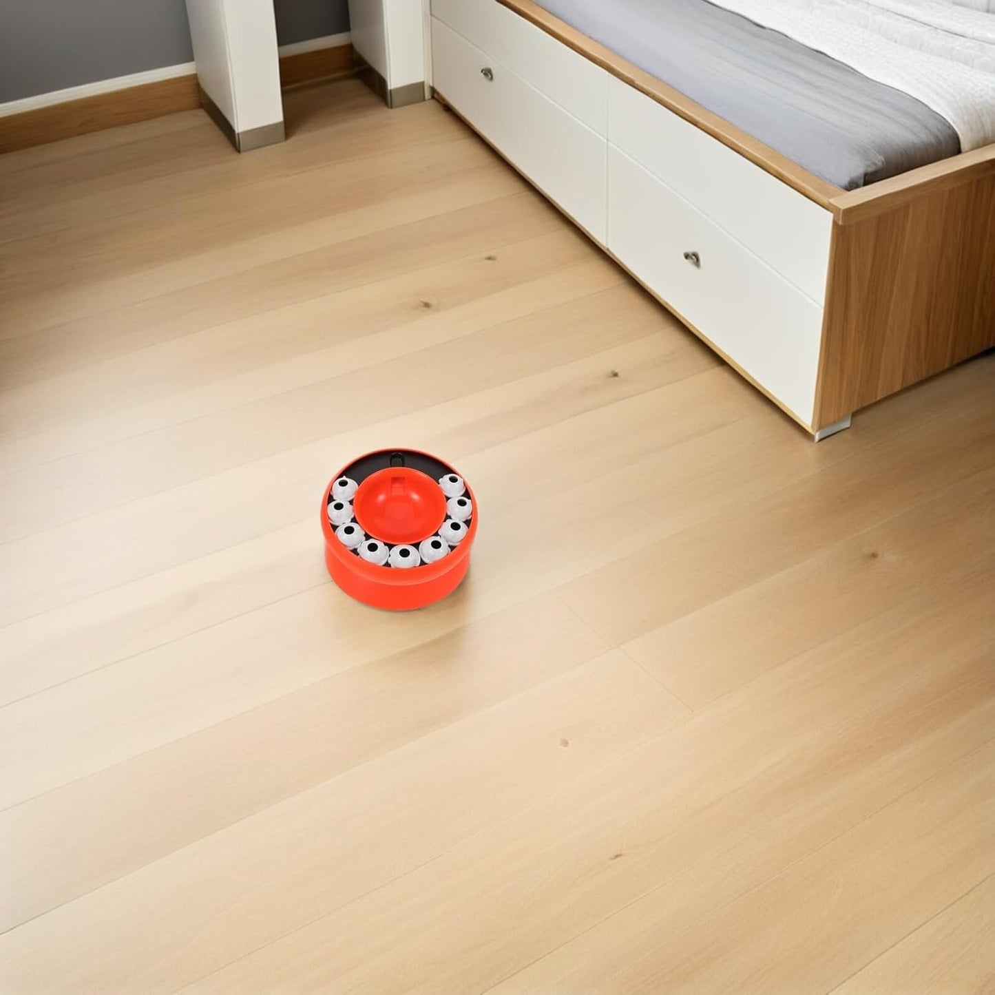 Milisten Slow Feeder Cat Bowl Slow Feeding Puzzle Pet Bowl Plastic Anti-gulping Kitten Feeding Dish Orange Interactive for Indoor Cats