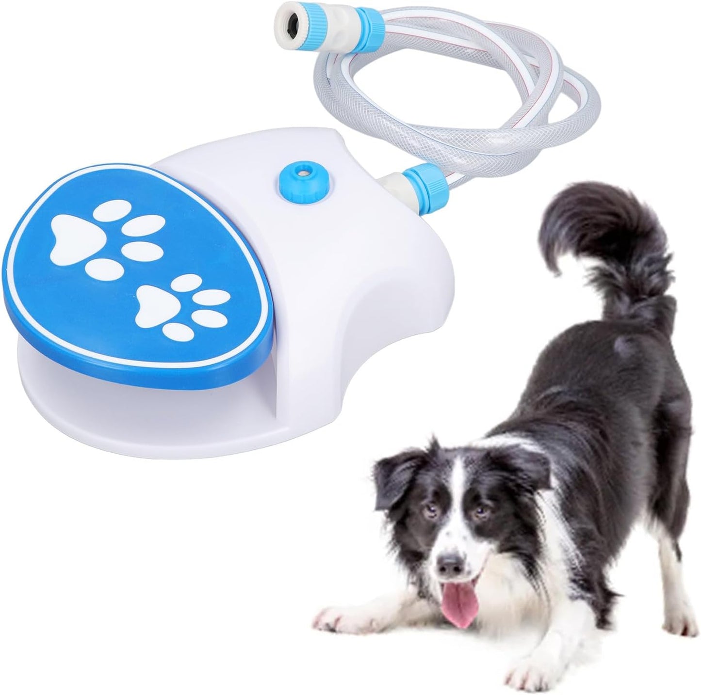 Dog Water Fountain Step On Outdoor Pet Sprinkler Activated Drinking Water Toy Water Dispenser Automatic Dog Water Sprinkler with Hose