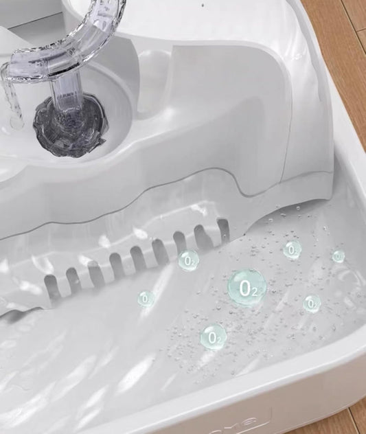 Cat Water Fountain Replacement Compatible with DailyFresh RealFountain Water Bowel 3-Stage Design for Multi Pets Dog Smart Water Dispenser for Drinking DC-in 2L/67oz