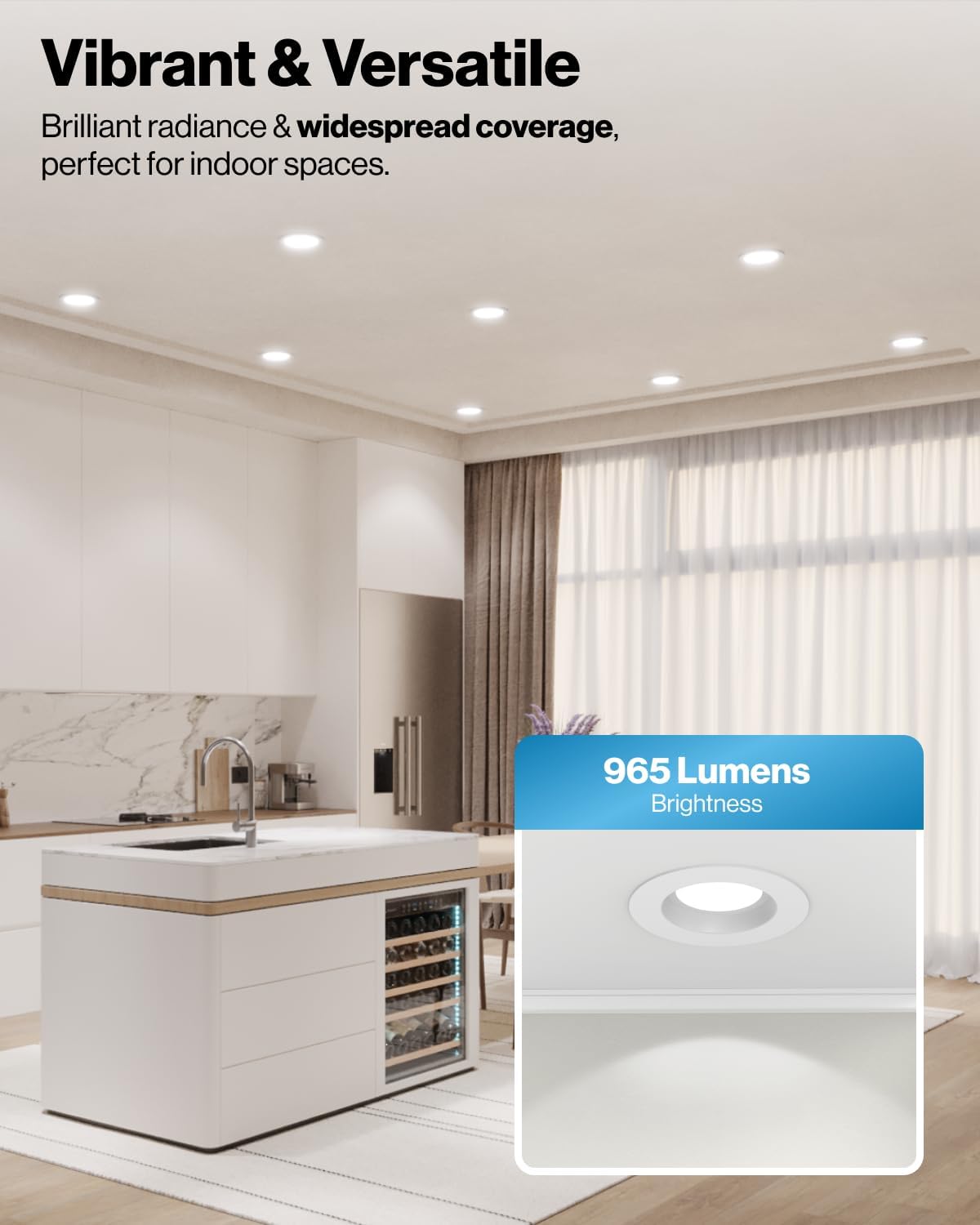 Sunco 12 Pack 6 Inch LED Recessed Lights, Retrofit Can Lights, Smooth Trim, 965 LM, 13W (75W Equivalent), Selectable CCT 2700K/3000K/3500K/4000K/5000K, Dimmable, Damp Rated UL