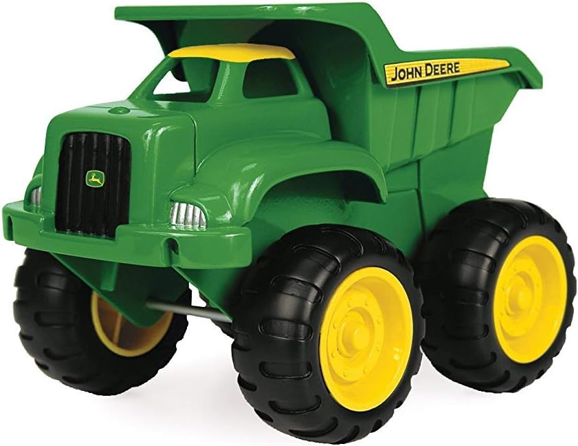 TOMY John Deere Vehicle Set - Includes Dump Truck Toy and Tractor Toy with Loader - Kids Outdoor Toys - Kids Construction and Sandbox Toys - 6 Inches - 2 Count - Ages 18 Months and Up