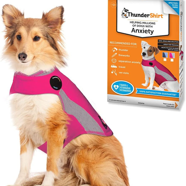 Thundershirt Apparel clothing Thundershirt Dog Anxiety Jacket, Pink, Large 41-64 lbs US