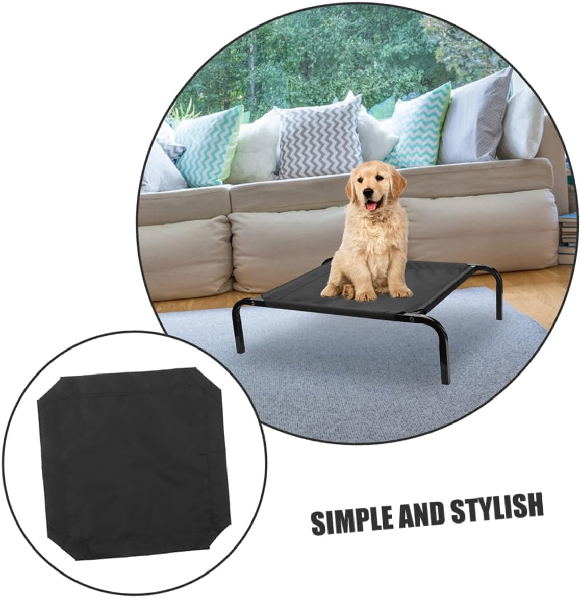Milisten Stylish Removable Dog Bed Cover Breathable Mesh Replacement for Use Fits Pet Mattress Easy to Design for Small Pets